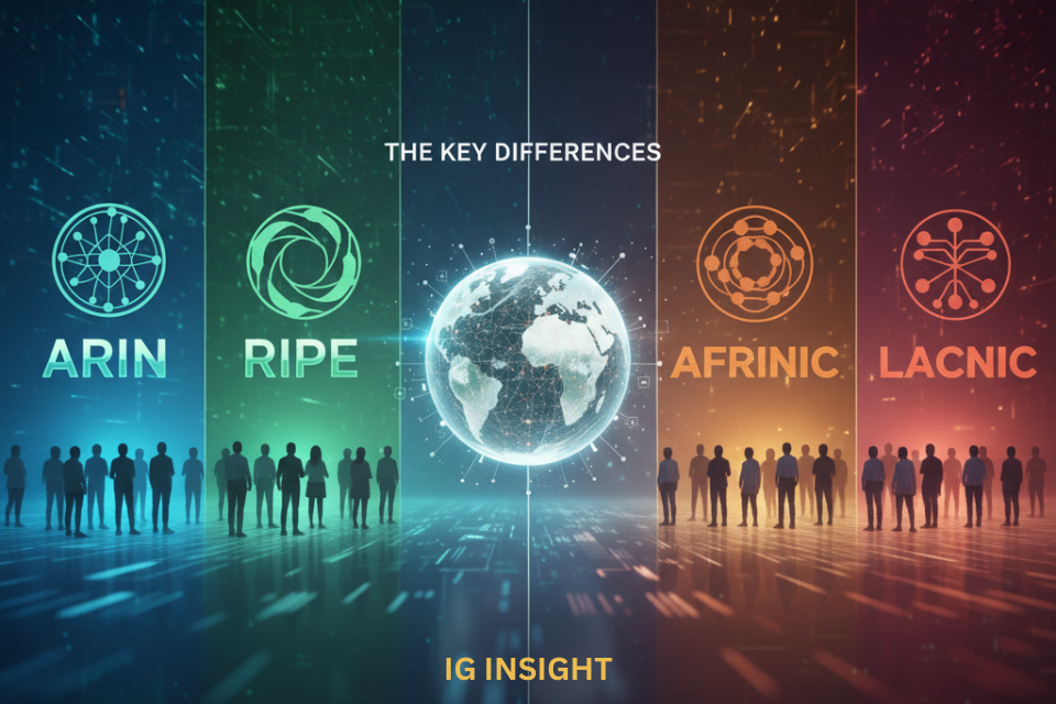 ARIN vs RIPE vs APNIC vs AFRINIC vs LACNIC The Key Differences IG Insight